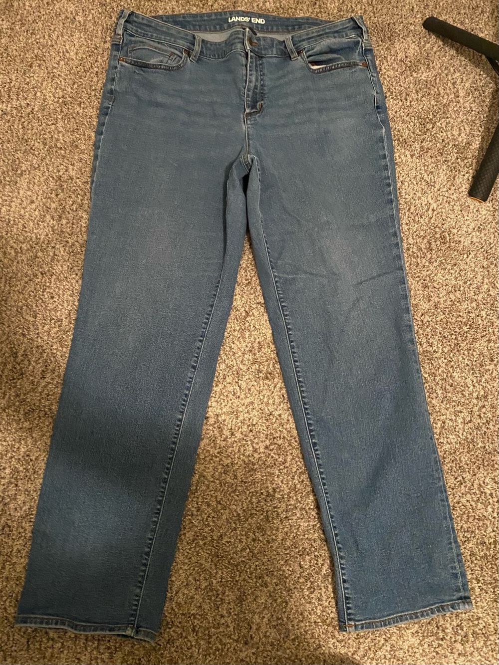 Lands' End Women's Blue Straight-Leg Jeans Size 18W